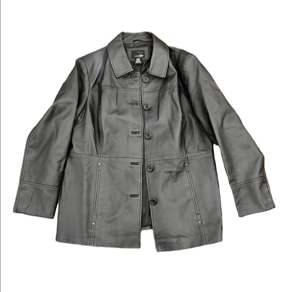 EAST 5TH 100% Leather Button Up Jacket Size X-Large - Picture 1 of 5